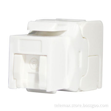 cat 5e utp tooless 180 degree keystone jack vwith shutter